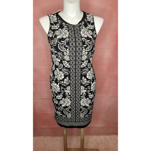 NWT White House Black Market Sleeveless Floral Stretch  Midi Dress  Lined  Large